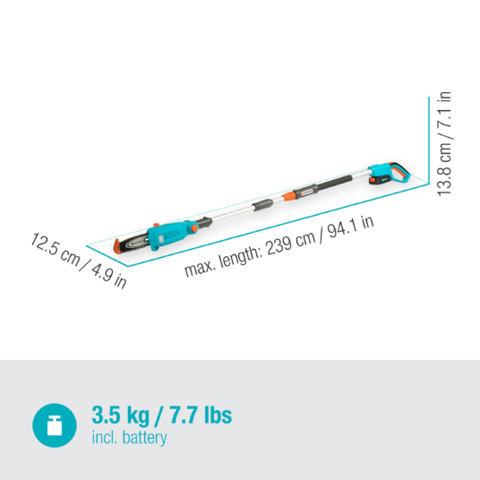 Akumulátorová teleskopická vyvetvovacia pílka TCS 20/18V P4A – súprava na okamžité použitie