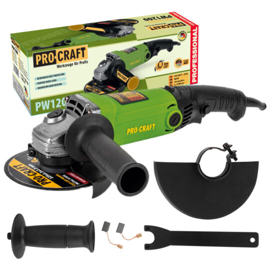 Uhlová brúska Procraft PW1200, 125 mm