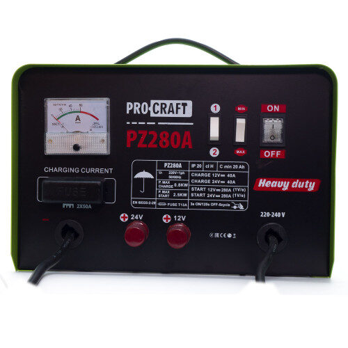 Nabíjačka autobatérií so štartovacím napájaním Procraft PZ280A