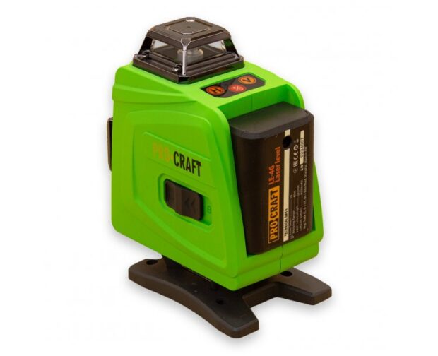 Procraft LE-4G Zelený čiarový laser, krížová samonivelačná rovina