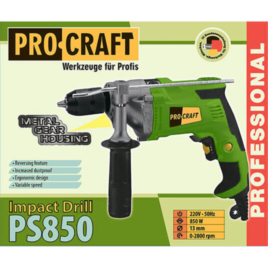 Príklepová vŕtačka PROCRAFT PS850