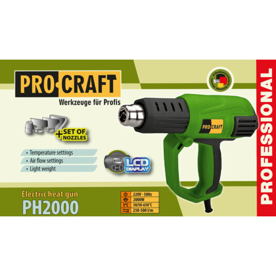 Teplovzdušná pištoľ PROCRAFT PH2000
