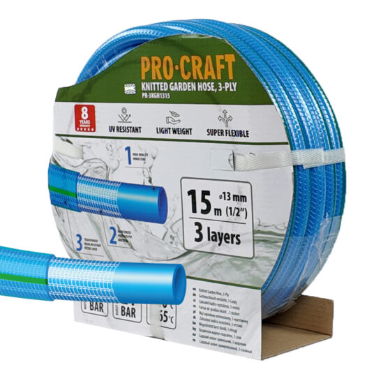Záhradná hadica Procraft PR-3KGH1315 3-vrstvová, 1/2" 15m
