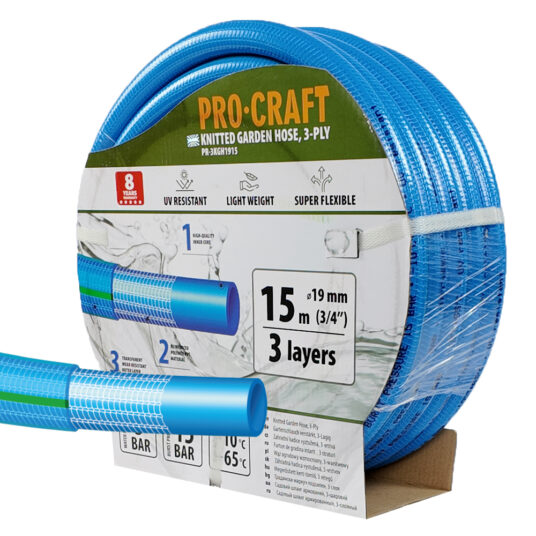 Záhradná hadica Procraft PR-3KGH1915 3-vrstvová, 3/4" 15 m