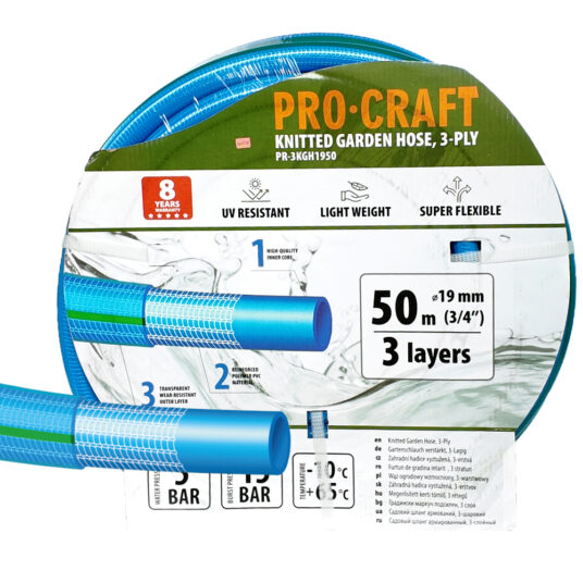 Záhradná hadica Procraft PR-3KGH1950 3-vrstvová, 3/4" 50 m