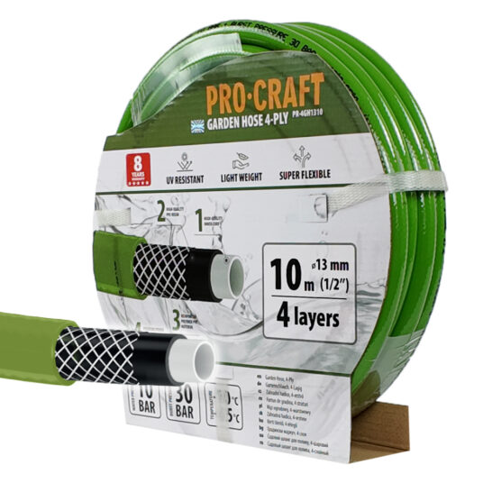 Záhradná hadica Procraft PR-4GH1310 4-vrstvová, 1/2" 10 m