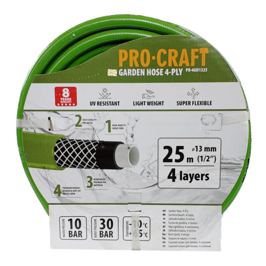 Záhradná hadica Procraft PR-4GH1325 4-vrstvová, 1/2" 25 m