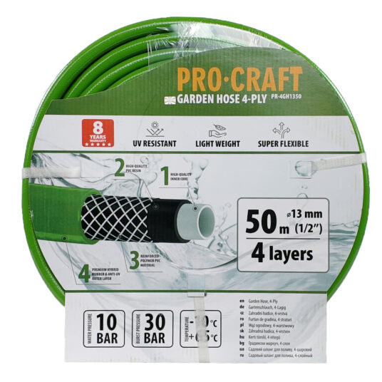 Záhradná hadica Procraft PR-4GH1350 4-vrstvová, 1/2" 50 m