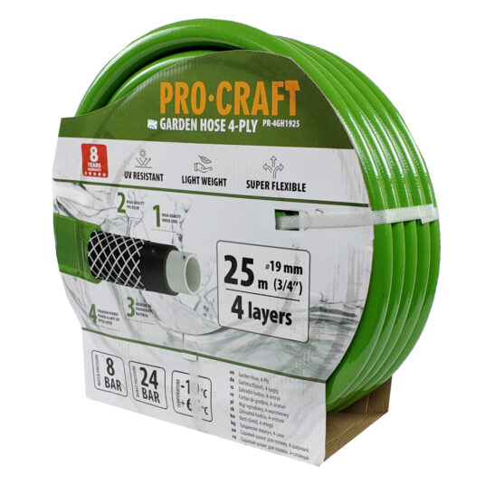 Záhradná hadica Procraft PR-4GH1925 4-vrstvová, 3/4" 25 m