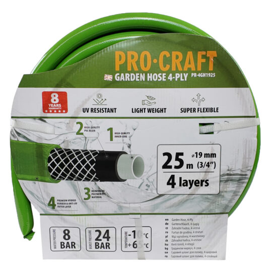 Záhradná hadica Procraft PR-4GH1925 4-vrstvová, 3/4" 25 m
