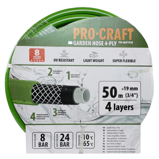 Záhradná hadica Procraft PR-4GH1950 4-vrstvová, 3/4" 50 m