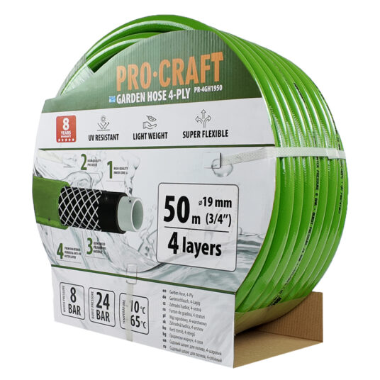 Záhradná hadica Procraft PR-4GH1950 4-vrstvová, 3/4" 50 m