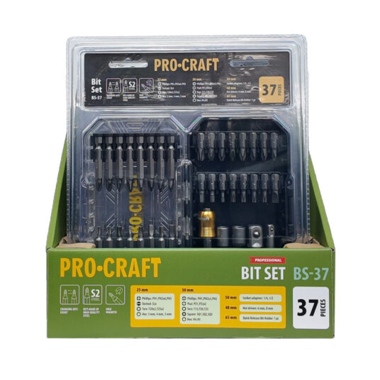 37-dielna sada bitov Procraft BS-37, S2
