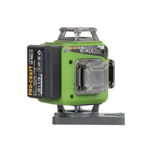 Procraft LE-4GL Zelený čiarový laser, krížová samonivelačná rovina