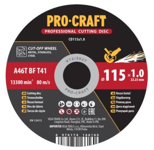 Rezný kotúč Procraft CD115x1,0