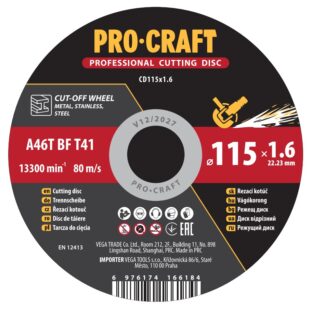 Rezný kotúč Procraft CD115x1,6
