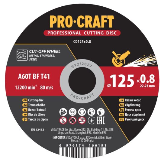 Rezný kotúč Procraft CD125x0,8