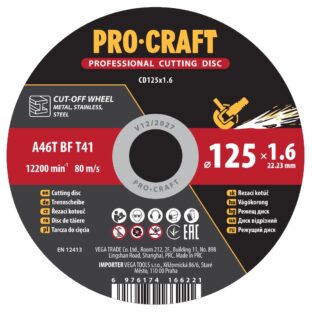 Rezací kotúč Procraft CD125x1,6 | CD125x1.6