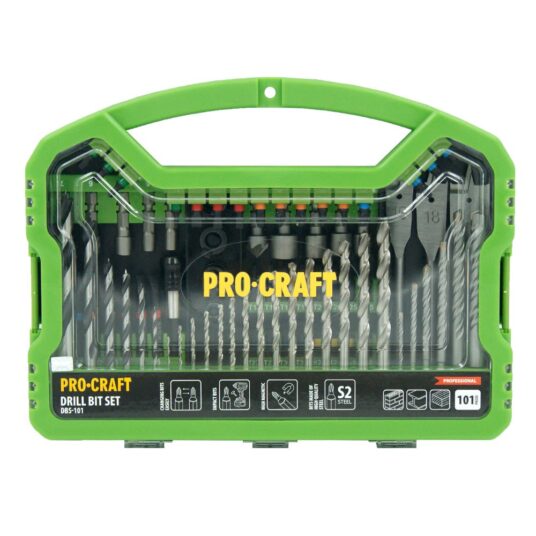 Bezuhlíková aku príklepová vŕtačka Procraft SPA18BL so sadou bitov DBS-101