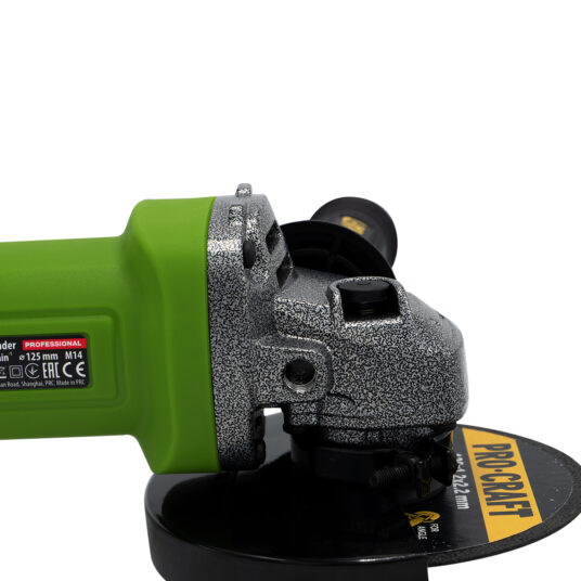Uhlová brúska Procraft SPW1050 + rýchloupínacia matica RM14, 10x rezací kotúč CD125x1,0