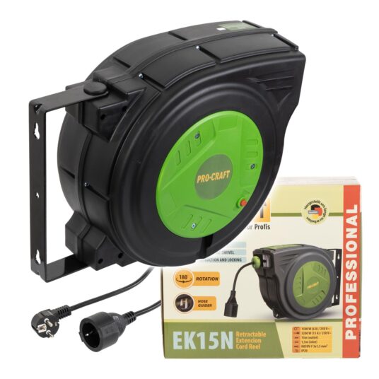 Samonavíjací predlžovací kábel, bubon 230V EK15N