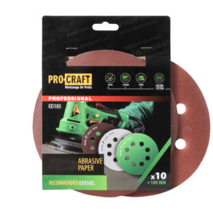 KD180 Brúsny papier (10 ks v balení) – pre brúsky na steny a stropy, 180 mm KD180.240
