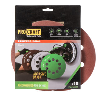 KD225 Brúsny papier (10 ks v balení) – pre brúsky na steny a stropy, 225 mm KD225.60