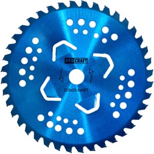 Nôž krovinorezu (kotúč) (D255*25.4) 40T pobedit (blue) PROCRAFT