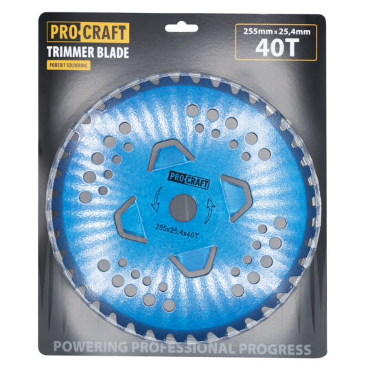 Nôž krovinorezu (kotúč) (D255*25.4) 40T pobedit (blue) PROCRAFT