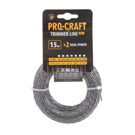 Rezacia struna (s výstužou) (2,7 mm) (15 m) špirála PROCRAFT