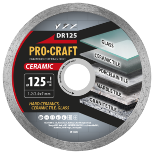 Diamantový rezný kotúč Ceramic Procraft DR125