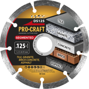 Diamantový rezný kotúč Segmented Procraft DS125