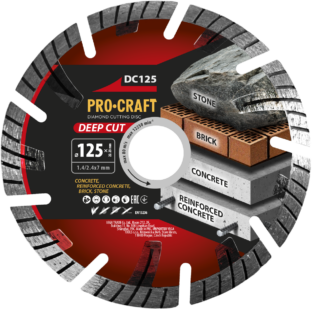 Diamantový rezný kotúč Deep Cut Procraft DC125