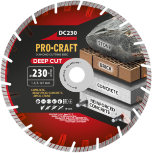 Diamantový rezný kotúč Deep Cut Procraft DC230