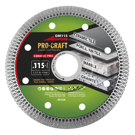 Diamantový rezný kotúč Ceramic PRO Procraft DM115