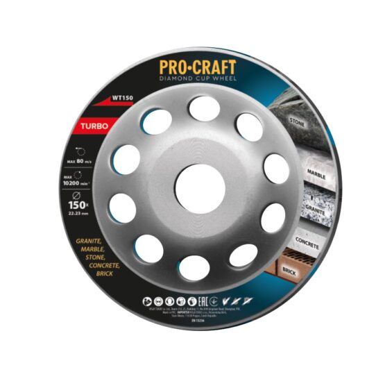 Diamantová brúsna čaša Procraft WT150 Turbo