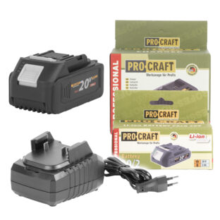 Sada akú batéria Procraft 20/4 + nabíjačka Procraft 20/1