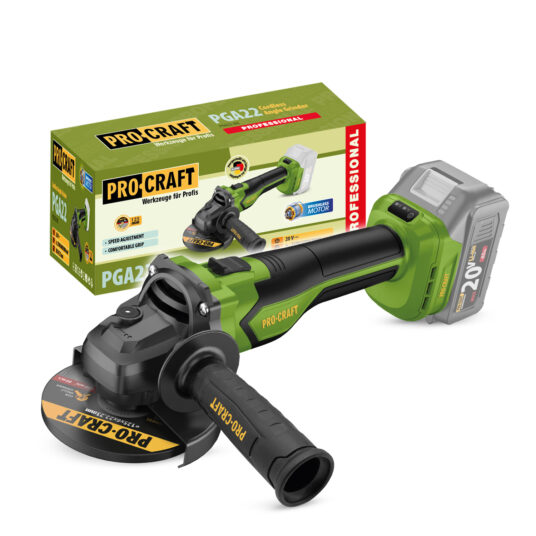 Aku uhlová brúska Procraft PGA22bb (bez batérie a nabíjačky)