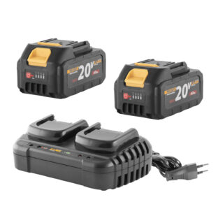Sada dve batérie 20V 4Ah Procraft 20/4 ATA-40B a nabíjačka na dve batérie 20/2