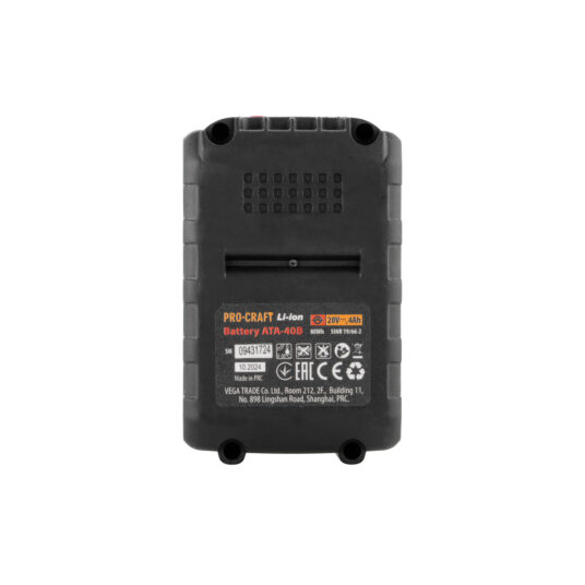 Sada dve batérie 20V 4Ah Procraft 20/4 ATA-40B a nabíjačka na dve batérie 20/2