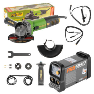 Sada zvárací invertor RWI-220 s uhlovou brúskou PW1050