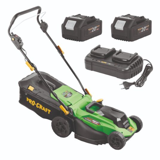 Aku kosačka Procraft + 2 batérie a nabíjačka SPLM21/20-4/20-2