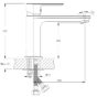 Umývadlová batéria MIXXUS PREMIUM ALEX 001 LONG (NUT) | ALEX 001 LONG (NUT)