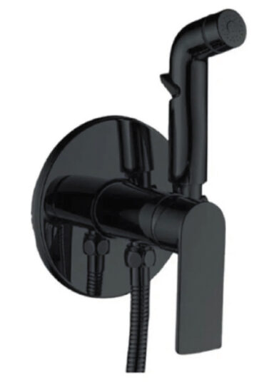 Bidetová batéria s bidetovou sprškou MIXXUS PREMIUM ALEX 002 (INNER) BLACK, čierna. | ALEX 002 (INNER) BLACK