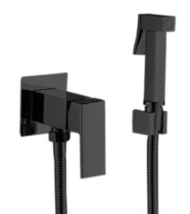 Bidetová batéria s bidetovou sprškou MIXXUS PREMIUM KUBUS 002 (INNER) BLACK, čierna | KUBUS 002 (INNER) BLACK