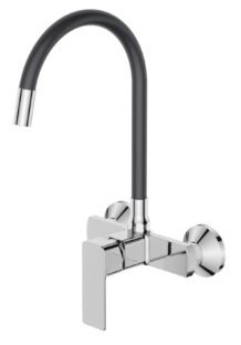 Drezová batéria s nástenná flexibilným výtokom MIXXUS PREMIUM KUBUS 005 REFL.GRAY, sivá | KUBUS 005 REFL.GRAY