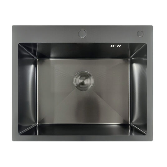 Nerezový drez MIXXUS MH6050 DECOR GRAPHITE so sifónom, grafitový | MH6050 DECOR GRAPHITE